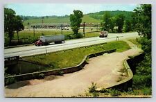 New Concord OH Ohio Historic S Bridge National Road Route 40 Vintage Postcard picture