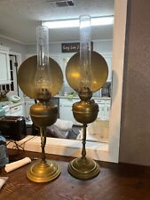 VINTAGE BRASS SURGEONS LAMP SCOTT LAMP CO. ROUND LABEL 29 1/2