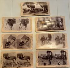 Set Of 7 Antique Egyptian Stereocards 1896 picture