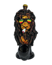 Rasta Smoking Lion Handmade Tobacco Hand Pipe Reggae Smoker Dreads Animal King picture