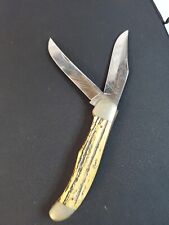 Vintage Queen Steel #39 Large 2 Blade Derlin Hunters Knife Made In USA picture