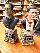 Sideshow Collectibles Legacy Collection Dracula & Frankenstein Busts 2004 picture