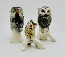 Vintage Set Of 3 1970s Goebel Owl Lot Bird Figures Germany Figurines Bundle 1 picture
