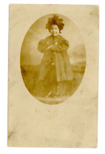 Antique RPPC Little Girl Winter Coat Hat Studio Kruxo 1908-10 Johnson Hammond IN picture