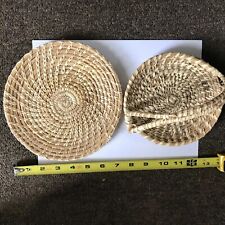 Antique Papago Hand Made Basket And Plate Set picture