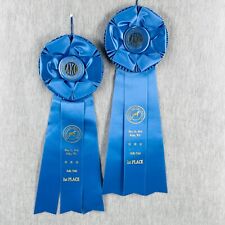 Lot of 2 Kelso WA Miniature Pinscher AKC Dog Show Rosette Award Ribbon 1st Place picture