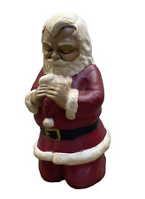 Vintage Ceramic Santa Claus Praying In Prayer Handmade Figurine picture