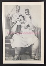 Vintage Print Circus Sideshow Carnival Fat Lady 740 lbs w/Husband 72 lbs Signed picture
