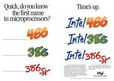1991 Intel: First Name in Microprocessors Vintage Print Ad picture