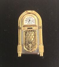Timex Collectible Miniature Jukebox Desk Clock Brass Accents Japan Movement picture