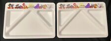 Set of Vintage 1987 McDonalds Plastic White Divided Food Trays - very good cond picture