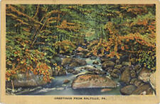 1952 Greetings From Saltillo,PA Tichnor Huntingdon County Pennsylvania Postcard picture