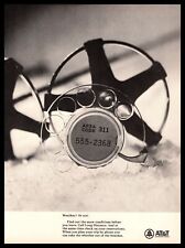 1968 AT&T Long Distance Area Code 311 Rotary Telephone Dial Snow Ski Print Ad picture