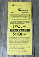 Vintage Ascutney Mountain Windsor VT Advertisement Price List picture
