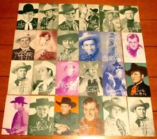 Vintage Penny Arcade Exhibit Cards Western Movie Stars  24 Different  Low Grade picture