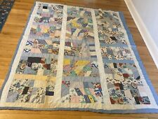 Vintage 1930s Quilt Feedsack 62 X 76 Various Shapes picture