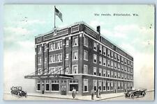 Rhinelander Wisconsin WI Postcard The Oneida Building Exterior 1927 Antique Cars picture