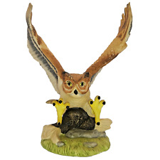 Royal Heritage The Great Horned Owl bisque porcelain sculpture figurine READ picture