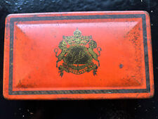 Vintage Loft Candy Tin Box Made by Tindeco 7.5x4.25x1.5 Red Gold Black picture