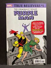 True Believers:Criminally Insane-Purple Man #1 2020 NM (DD #4) High Grade Marvel picture