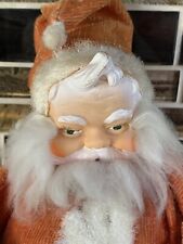 Vintage 12” Rubber Faced Christmas Santa Claus picture