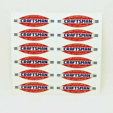1.75 Inch CRAFTSMAN TOOLS KING SEELEY x 12 DECALS, Vintage Style Vinyl Stickers picture