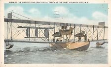 Vtg 1920 View of The Giant Flying Craft N.C.4. Atlantic City N.J. Postcard picture