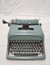Vintage Underwood Olivetti Studio 44 Blue Green Typewriter No Case picture