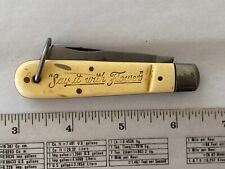 Antique Pre-WWII SCHRADE CUT CO WALDEN NY Florist Jack White Handles Imprinted picture