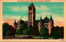 Spokane County Court House Spokane Washington WA UNP Linen Postcard  picture