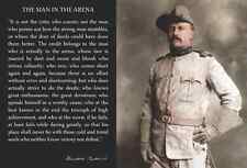 Theodore Teddy Roosevelt 13x19 Poster With the Man in the Arena Quote Cowboy picture