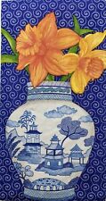 TWO Individual Paper Guest Decoupage Napkins - 1778 Blue Oriental Vase picture