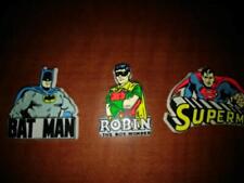 Vintage Super Hero Fridge Magnets x3 1975 Superman Batman Robin picture