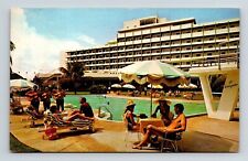 Santo Domingo Dominican Republic Embajador Hotel Swimming Pool Chrome Postcard picture