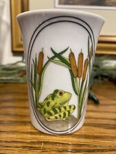 Vintage Enesco 1975 Frog With Cattails Cup picture