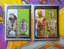 2021 Topps Star Wars Masterwork /299 R2-D2 / C-3PO Out Of The Box Insert Cards picture