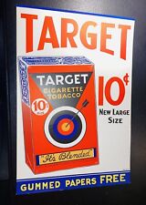 ORIGINAL NOS 1931 Target 10 Cent Cigarette Tobacco Advertising Sign Poster picture