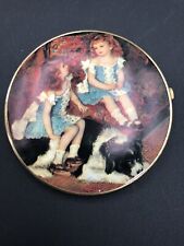Vintage West Germany Mirror Compact Girls And A Dog picture