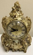 1960s Real Mother of Pearl & Lucite VOMIT clock by Lanshire Clock Company.  MCM picture