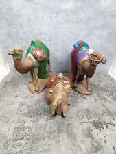 Vintage Holland Mold Lot of 3 Camels Ceramic Hand Painted 9
