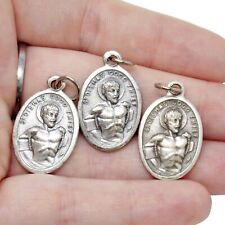 Saint Dismas St Joseph Silver Tone Prayer Pendant Medals for Rosary Parts 1 In picture