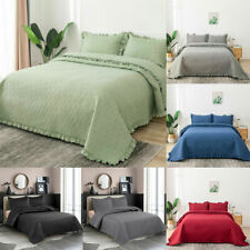 3 Pcs Embossed Bedspread Coverlet Quilt Bedding Set Ultra Soft Full Queen King picture