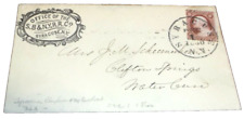 1860 SYRACUSE BINGHAMTON & NEW YORK RAILROAD DL&W USED COMPANY ENVELOPE  picture