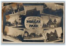 Morgan Park Illinois IL RPPC Photo Postcard Greetings Multiview 1913 Antique picture