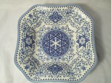 Spode Judaica Collection Blue & White Porcelain Serving Dish 9.25