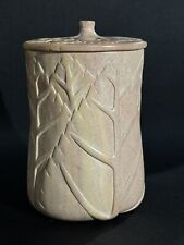 vintage carved stone lidded Jar picture