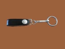 VINTAGE U.S NAVY BLACK LEATHER BELT KEEPER KEY CHAIN RING USA MADE BUCHEIMER picture