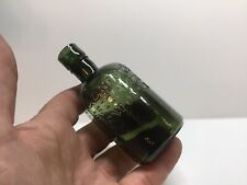 Small Antique Dark Green Gordon’s Dry Gin Sample Liquor Bottle. picture