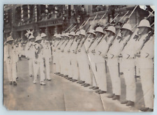 1922 Real Photo, Prince of Wales Inspecting Guards of Honour, Hong Kong China picture