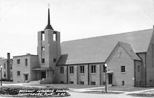 Emmetsburg Iowa~Bethany Lutheran Church~House Next Door~1940s Real Photo~RPPC picture